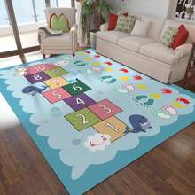 1 件装好玩的地毯游戏垫，汽车地毯设计，适用于玩具车和火车，防滑背衬，趣味毛毯，儿童游戏室或卧室的理想礼物，派对、聚会、节日游戏地毯 - 彩色 - 查看 5
