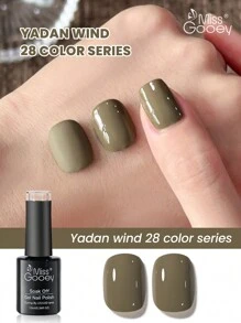 Miss Gooey雅丹风指甲油系列秋冬新款焦糖樱桃白凝胶指甲油咖啡棕浅色指甲油可剥离UV LED指甲油适用于美甲店和家庭DIY - 彩色 - 查看 24