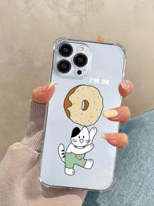 1 Ốp điện thoại hình tứ giác trong suốt chống sốc nhiều màu sắc hoạt hình mèo vui nhộn tương thích với iPhone - Nhiều màu - Xem 4