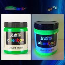 1 peça 300ml Tinta Fluorescente/Tinta Brilha no Escuro Neon Luminosa Arte de Parede Pintura Grafite Acrílica Revestimento Impermeável, Volta às Aulas, Material Escolar