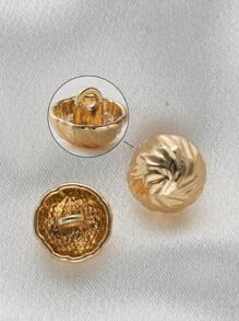 10 Peças/Pacote Botões Vintage de Metal, Design Assimétrico Enrugado, Botões de Decoração de Alta Qualidade para Casacos, Camisas, Suéteres, Ternos Casuais, Uniformes, Suprimentos de Costura DIY