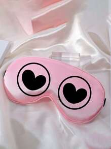 Antifaz de sueño de seda sintética personalizado y divertido, máscara de ojos transpirable con bloqueo de luz, correa elástica, diseño de dibujos animados lindos, con logotipo impreso, máscara ocular de seda por ambos lados - Multicolor - Ver 8