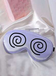 Antifaz de sueño de seda sintética personalizado y divertido, máscara de ojos transpirable con bloqueo de luz, correa elástica, diseño de dibujos animados lindos, con logotipo impreso, máscara ocular de seda por ambos lados - Multicolor - Ver 9