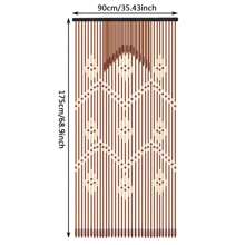 Bamboo Beaded Wooden Door Curtain Hanging Blind Home Divider 90x175cm - Multicolor - View 2