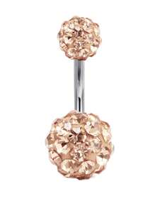 CIZME 14G Belly Button Rings Stainless Steel Colorful CZ Navel Barbell Stud Body Piercing, Belly Button Rings For Women Navel Rings CZ Body Piercing, Belly Button Ring Belly Rings For Women Belly Button Rings Belly Piercing Silver Navel Rings For Women - Clay Balls - View 15