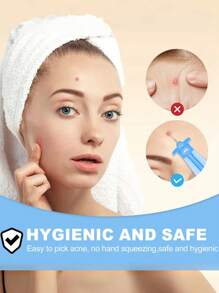 50/100pcs/Set Acne Needle Pimple Removal Disposable Tools,72/108 Dots Acne Pimple Stickers And Ultrafine Needle Set,For Pick Acne,Blackhead,Comedone Easily Removal