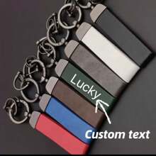 1pc Custom Textportachiavi, Personalized Embossed Leather Portachiavi Auto Pendant Anti Loss Color Unique Porta Chiavi Gift For Her/Him, Fidanzato, Girlfriend, Lover, Wife, Husband, Ideal For Valentine's Day, Festa Della Mamma, Birthdays, Anniversaries, Graduation, Weddings, Father's Day