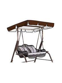 1pc Outdoor Swing Canopy, Garden Patio Yard Swing Top Cover, Oxford Cloth With Waterproof Silver Coating, Protects Swing From Rain, Snow, Dust And Leaves, All-Season (5000mm Waterproof)
