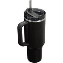 H2.0 FlowState Stainless Steel Vacuum Insulated Tumbler With Lid And Straw For Water, Iced Tea Or Coffee, Smoothie And More,40oz - 黑色 - 查看 2
