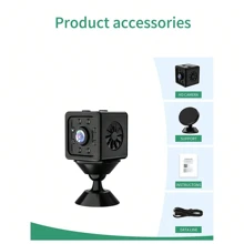 1pc WiFi Camera, Built-In Microphone, Portable Camera, USB Rechargeable Camera, Motion Sensor Camera, Motion DV Monitoring, Night Vision Security Monitoring, Video Surveillance Camera Suitable For Family Pet Safety.