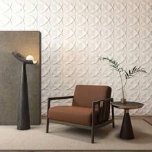 3D Wall Panel For Interior Wall Decoration, Water- And Oil-Resistant, PVC, Geometric Textured Wall Panel For Living Rooms, Halls, Bedrooms, Hotels, Offices, Black/White, 30 Cm X 30 Cm (Incl. Roll Of Wall Tape) - 菱角花 - 查看 3