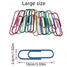 20 stuks/doos metalen paperclips, duurzame roestbestendige gecoate paperclips, herbruikbare effen gekleurde paperclips, gekleurde paperclips voor kantoor, school, documentorganisatie, terug naar school, schoolbenodigdheden