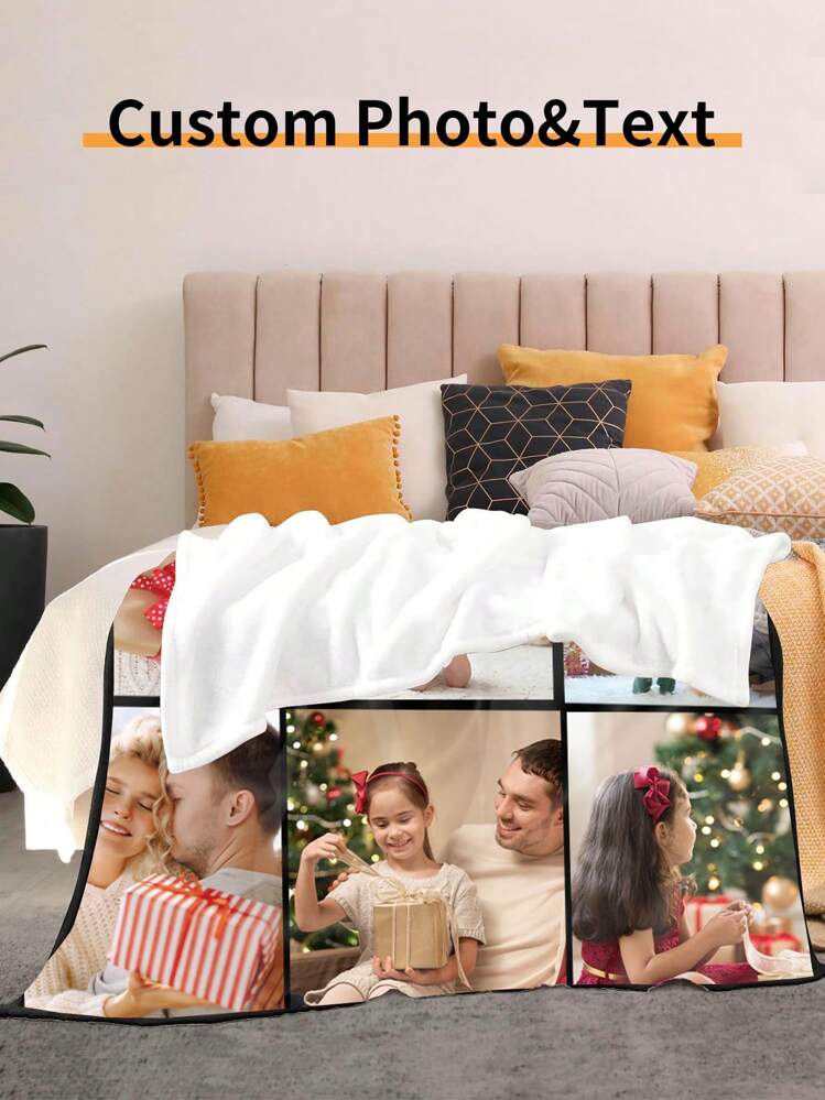 写真入りカスタム毛布、大人・子供の誕生日、クリスマスプレゼントに