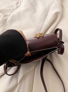 High-End Texture, Versatile Autumn And Winter Retro Shoulder Bag, Niche Design, Exquisite Rabbit Decoration, Fashionable Cross-Body Bag, Elegant Small Square Bag, Suitable For Work, Commuting, Dates And Dinner Parties