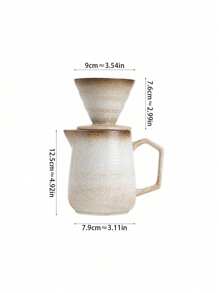 1pc Hand-Made Drip Coffee Pot Set, Home Coffee Maker Tool, Drip Filter Coffee Sharing Pot - Multicolor - View 2