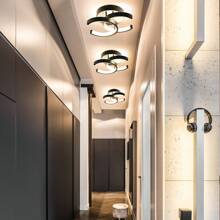 OYAJIA LED Dimmbar Deckenleuchte, Modernes Design,  3-Farbige Decken-Lampe Dimmbar 3000-6000K,  Quadratische Deckenleuchte aus Schwarz weißem Acryl,Wohnzimmer Kinderzimmer Esszimmer Küche Büro,Flur Küchen Eingang