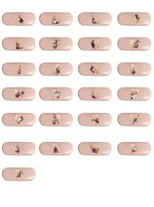 Creamy/Monet-Style Solid Color Glasses Case, New And Simple Design, Convenient And Portable With Waterproof And Dustproof Function (Small Size, Made Of Plastic Material) Initial Glasses Case Hard Shell - PU Leather Flower Gold Letter A-Z Flower Prints Pink Eyeglass Case