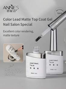 annies 1瓶/16毫升 Ennis 半哑光亮油凝胶指甲油，2024新款，不粘腻，适用于DIY美甲彩绘和设计 - 彩色 - 查看 9