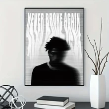1pc, Hip-Hop Rap Pop Singer Wall Art,Pop Albums Vibrant A Stylish Bachelor Party Decor Room,Popular Songs Style Aesthetic,Black And White Vintage Poster Printing, Minimalism Canvas Painting, Suitable For Home Decoration,Bar Cart,Cafe, Patio,Birthday Gift,Living Room, Bedroom, Living Room, Home Office, Bathroom Decoration, The Perfect Gift For Your Friends,Wall Decoration20*28 Inch, Unframed