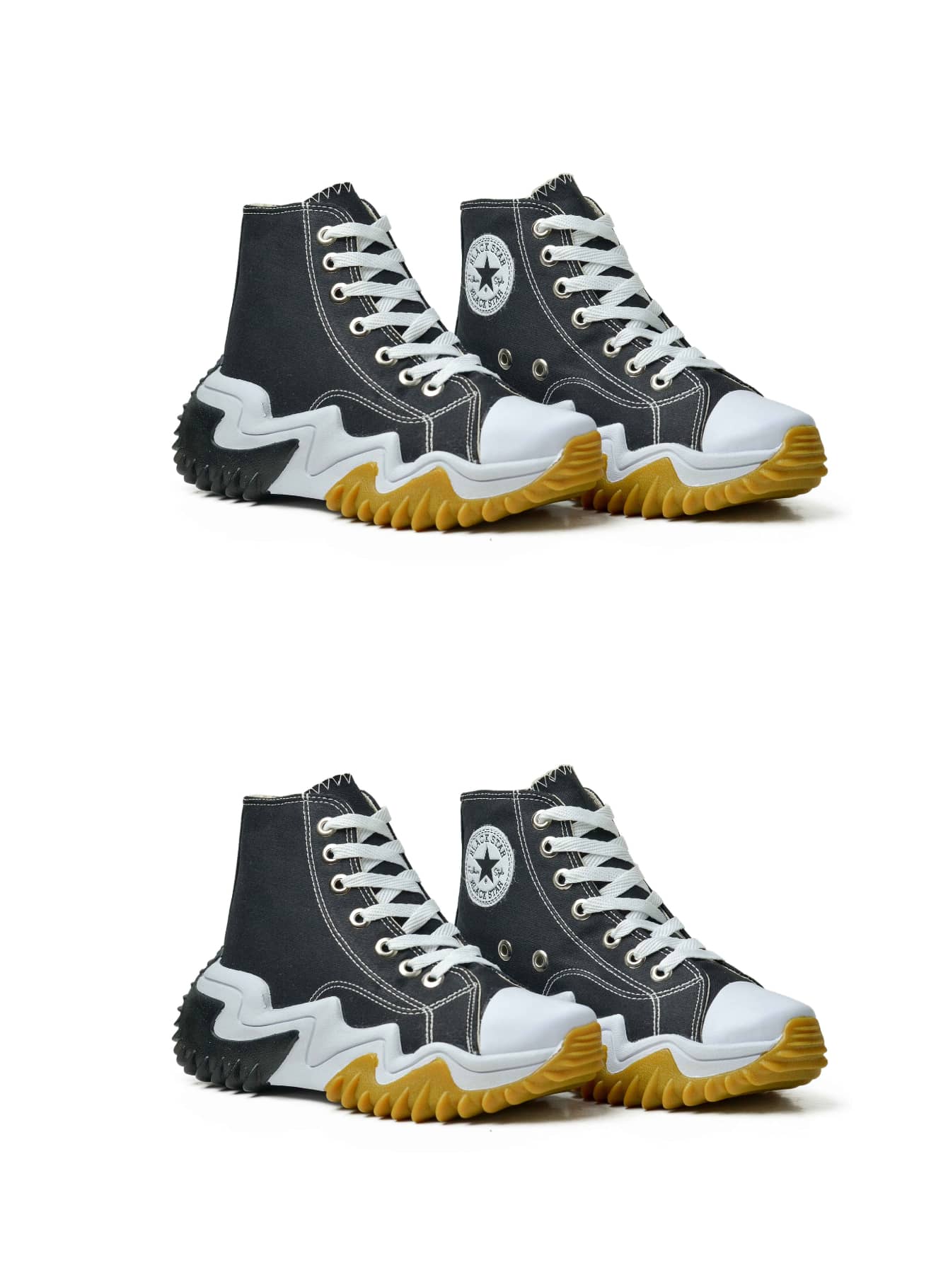 Kit 2 Pairs Of Run Motion Women's Boots Launch Platform Tractor - Đen/Đen - Xem 1