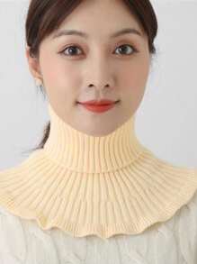 1 件女士假领高领围巾，护颈假领子新款秋冬季防风针织保暖颈套，适合日常佩戴、摄影、送礼，是配饰女士的理想选择 - 彩色 - 查看 16