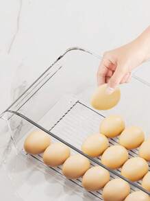 4 piezas/2 piezas/1 pieza Cajas de almacenamiento para refrigerador, cajas de conservación de verduras y huevos de estilo cajón, cajas de almacenamiento transparentes de acrílico para jugos y bebidas, cajas divisoras de gran capacidad para refrigerador, estantes de almacenamiento de cocina reutilizables - transparente - Ver 5