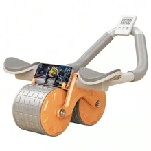 Abdominal Wheel Automatic Rebound Elbow Support Anti-Slip Fitness Roller Train - Orange - View 6