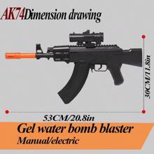 Teen Outdoor Gel Blasting Guns, Family Party Gel Blasting Gun Toys, Holiday Gel Blasting Gun Gifts, Holiday Interactive Toys Or Ratio Guns, Adult Gel Blasting Gun Toys, Teen Splash Glue Gun Toys, Friends Interactive Gel Gun Toys, Family Interactive Splash Ball Toys, Party Splash Ball Gun Toys, - Black - View 5