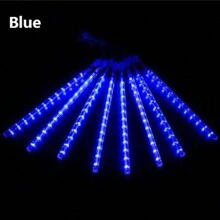 1 dây đèn ống mưa sao băng LED 30cm/50cm, đèn ống cổ tích, dây đèn ngoài trời chống nước, dùng cho trang trí cây thông Noel năm mới sân vườn hiên nhà - Phích cắm loại C của EU (220-240V) - Xem 11