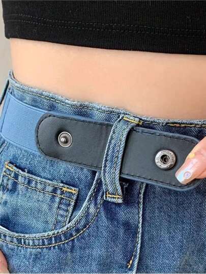 1 Stück unsichtbarer elastischer Gürtel, dehnbarer unsichtbarer Taillengürtel für Jeans, vielseitiges Hosen-Accessoire für Frauen im Sommer, Schule, Herbst und Halloween