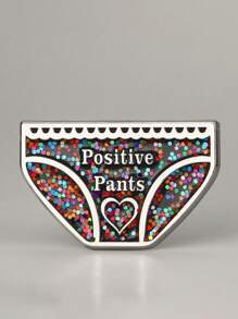 1 件闪光内衣胸针、珐琅徽章、积极裤子徽章、心理健康和幸福的礼物、积极礼物 - BR0168. - 查看 5