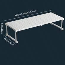 1 pezzo Ripiano allargabile senza fori per armadio, ripiano regolabile a tensione, organizer per armadio, divisorio a più livelli per armadietto, guardaroba, cucina, bagno