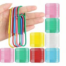 20 stuks/doos metalen paperclips, duurzame roestbestendige gecoate paperclips, herbruikbare effen gekleurde paperclips, gekleurde paperclips voor kantoor, school, documentorganisatie, terug naar school, schoolbenodigdheden