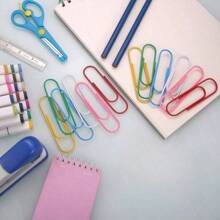 20 stuks/doos metalen paperclips, duurzame roestbestendige gecoate paperclips, herbruikbare effen gekleurde paperclips, gekleurde paperclips voor kantoor, school, documentorganisatie, terug naar school, schoolbenodigdheden