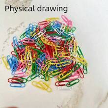 20 stuks/doos metalen paperclips, duurzame roestbestendige gecoate paperclips, herbruikbare effen gekleurde paperclips, gekleurde paperclips voor kantoor, school, documentorganisatie, terug naar school, schoolbenodigdheden