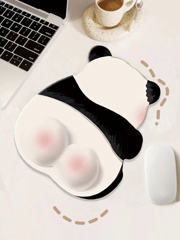 Ergonomic Panda Mouse Pad With Wrist Support, Non-Slip Office Keyboard Cushion, Premium Desk Accessory With Comfort Wrist Rest