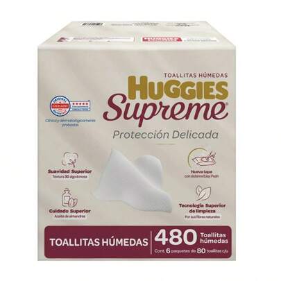 Toallitas Huggies Para Bebes 480 piezas
