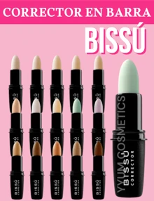 Bissú Corrector de barra - 15 tonos versátiles, acabado natural, contorno, resaltado, fácil aplicación, 4,7 gr - 15 Chocolate - Ver 5
