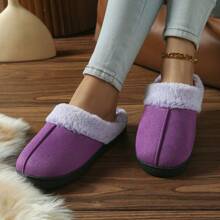 Suede Plush Fluffy Thickened Warm Slip-On Slippers, Comfortable Anti-Slip House Shoes For Men & Women (Suggest Ordering One Size Up)