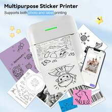 Print Pods Mini Printer - Sticker Printer Mini Thermal Printer Sticker Maker Machine Mini Portable Printer Pocket Printer Inkless Printer For Anatomy Flashcard, Journal, Note, Best Christmas Birthday Festival Gift For Kids - Multicolor - View 9