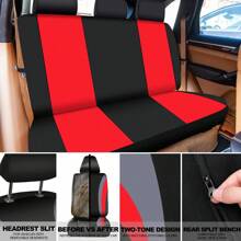 47 Car Seat Cover Full Set Car Seat Covers For Car Front Rear Seat Cover Fluffy Steering Wheel Cover Seat Belt Automotive Floor Mats Car Air Conditioner Decoration Strip Car Accessories Women - 紅色 - 查看 6