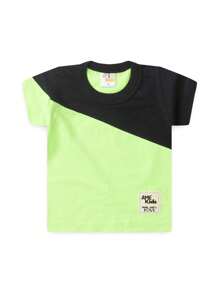 Ame Kids Boy's Half-Knit Blouse And Shorts Set - 軍綠色 - 查看 2