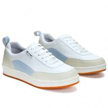 Men's Casual Sneakers High Sole Basic Modern Social Stylish For Everyday Original Convergent Soft Comfortable - Màu xanh lam - Xem 4