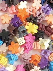 50 件/200 件彩色迷你发夹，迷你爪夹，适合稀疏头发，女孩公主发饰 - 彩色 - 查看 8