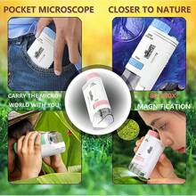 1pc Portable Microscope Magnifier 80-200X Focus Optical Research Scientific Educational Toy, Outdoor Exploration Learning Gift For Kids, Christmas - Multicolor - View 8