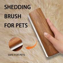 Cepillo para quitar el pelo suelto de caballos, vacas y mascotas grandes, herramienta de cuidado para quitar el pelo suelto con mango de madera para mascotas, peine para quitar el pelo enredado, limpieza perfecta para pelo corto y largo, eliminación sin dolor de la suciedad, sin daño para vacas, caballos, ovejas, perros y gatos - M - Ver 4
