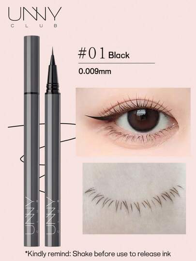 unny club 0.55ml 0.009mm Ultra Fine Liquid Liner Pencil, Shake Before Use To Release Ink, Under Eye Lashes Pencil, Eyeliner Pencil, Intense Color, Smooth Ink Flow, Fast Dry, Waterproof And Sweatproof