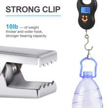 Bộ kẹp rèm cửa, thép không gỉ dày có móc, chân đèn, giá đỡ dây kim loại nhỏ, thích hợp cho vòi hoa sen, trang trí nhà cửa, ảnh, tranh ảnh, trưng bày đồ thủ công, đồ dùng hoạt động ngoài trời, phụ kiện mặt dây chuyền Giáng sinh, 50/100/150/200 món - Bạc - Xem 9