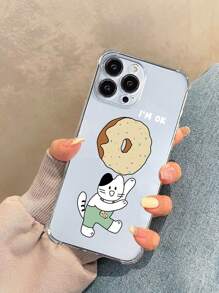 1 Ốp điện thoại hình tứ giác trong suốt chống sốc nhiều màu sắc hoạt hình mèo vui nhộn tương thích với iPhone - Nhiều màu - Xem 5