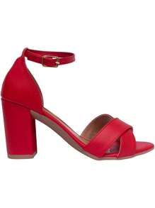 Women Heeled Sandals - Red - View 3